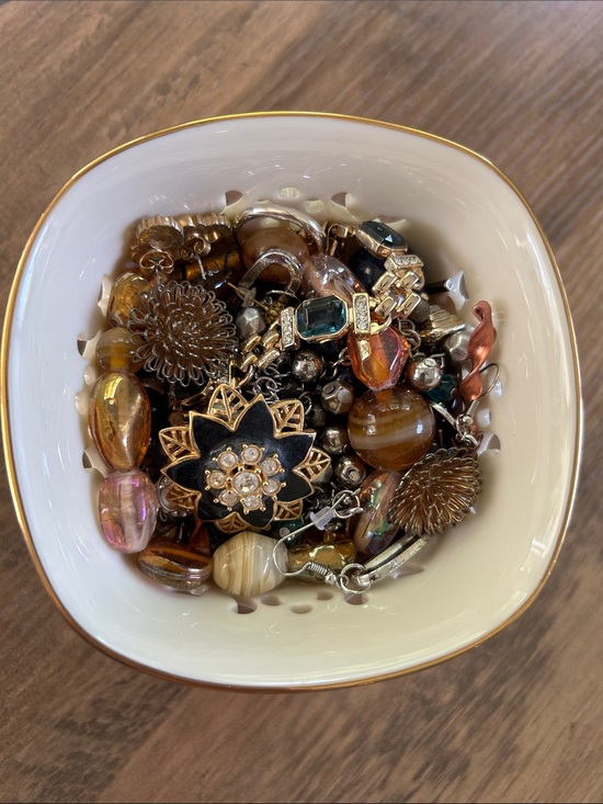 Lenox Jewelry - Mystery Jewelry Jar in a Lenox Christmas Dish- All Wearable!